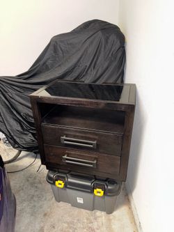 2 graphite LED night stands