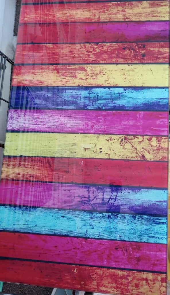 Beautiful Glass Rainbow Coffee Table