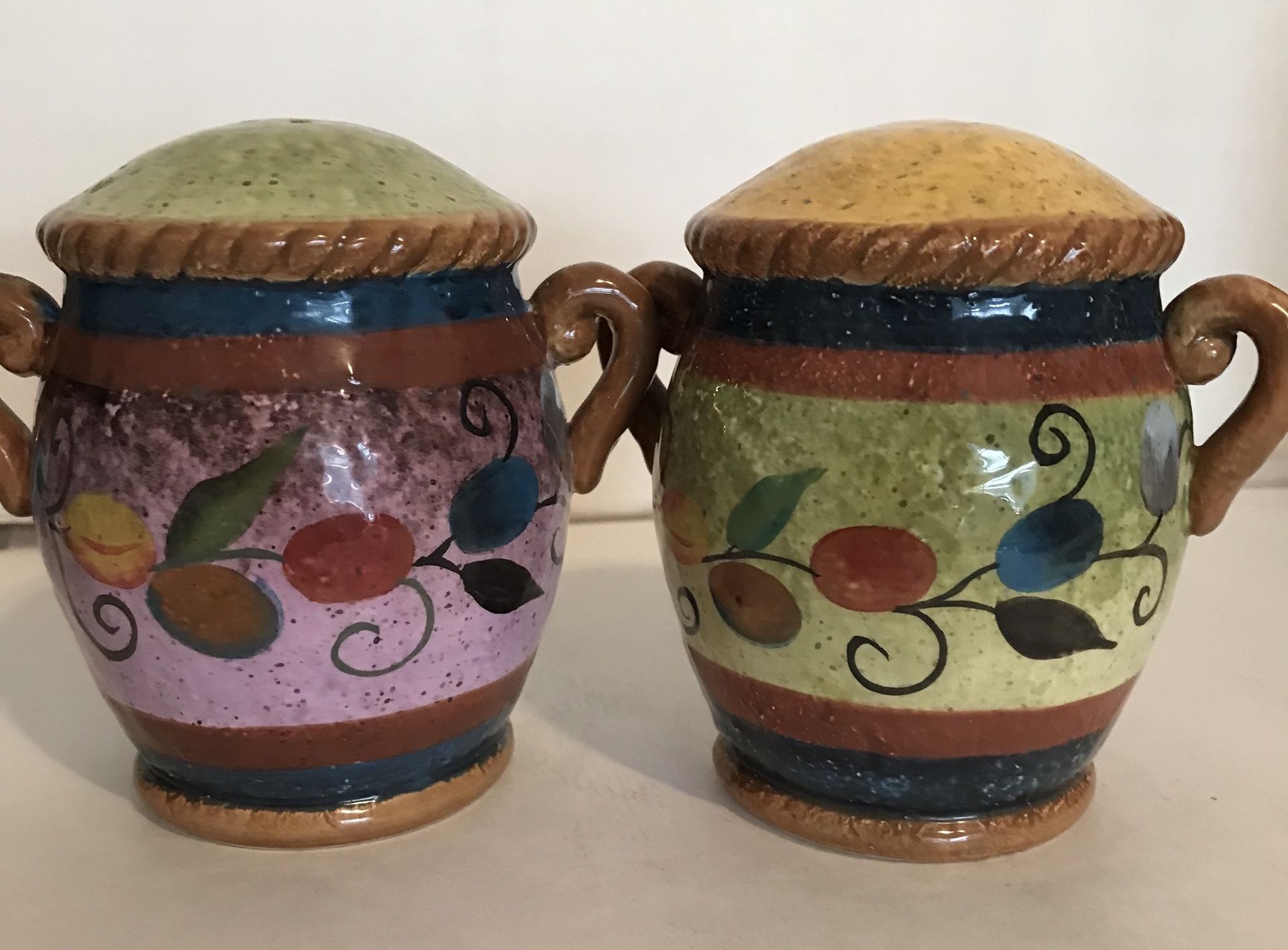 BEAUTIFULLY PAINTED SALT AND PEPPER SHAKERS...Southwestern Theme