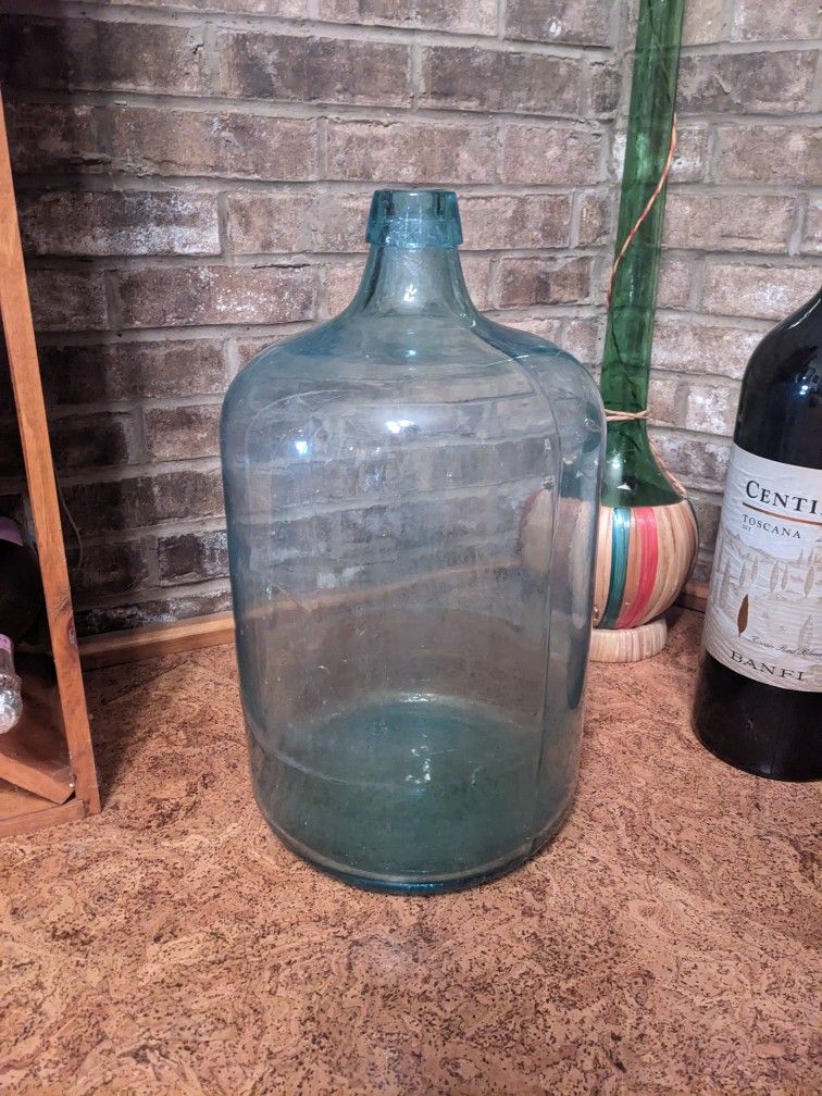 Antique Glass Carboy Water Jug 