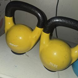 2 15lbs 2 1lb Kettle Bells