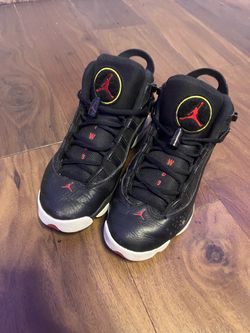 Jordan 6 Rings Black Red Sneakers