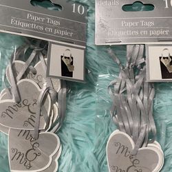 Mr & Mrs  Paper Tags 
