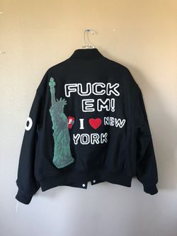 Supreme Tourist Varsity Jacket Black Small SS23 I Love NY FuckEm! CPFM  Cactus
