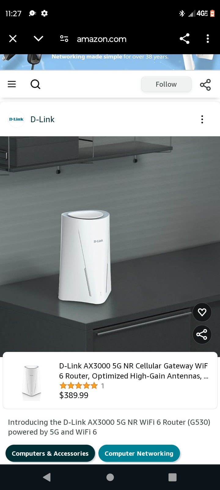 5g Capable Brand New High End Router 3.4gps