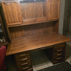 Giant Heavy Duty Oak Desk O.B.O.