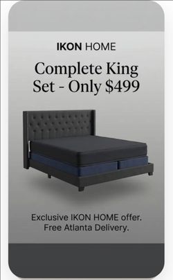 King Bedframe + Mattress + Box Spring + Delivery