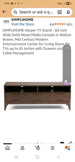 SIMPLIHOME HARPER TV STAND