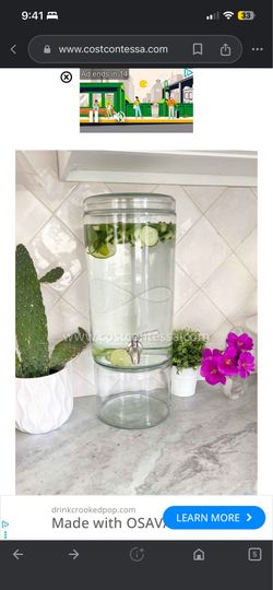 Glass Beverage Dispenser Product from Costco