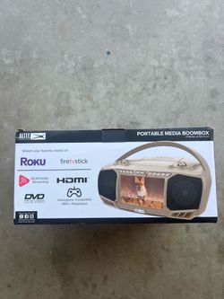 Altec Lansing Portable Media Boombox | HDMI | Roku & Fire TV Stick Compatible | DVD | Gaming Ready