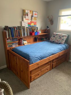 Twin bed with storage