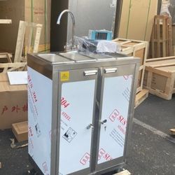 Portable sink Food Truck Trailer 4 Compartment 30 ins