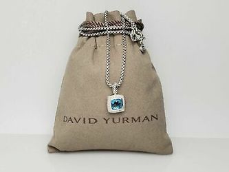 David Yurman Blue Topaz Petite Albion Necklace