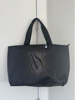 Victoria's Secret Black Rhinestone Tote Bag