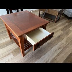 Free- Large Wood End Table W/ Drawer