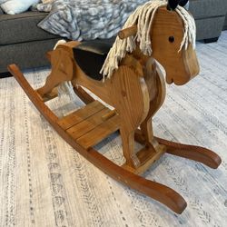 wooden rocking horse  