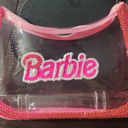 Beginning of a Rhinestone Barbie purse