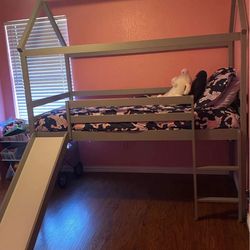 Loft Style Twin Bed with Slide