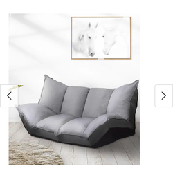 Jerry & Maggie - Cute Lazy Futon Sofa Sets Comfortable Adjustable TV Floor Sofa Folding Sleeping Sofa Bed Entertainment | UTRA Gray