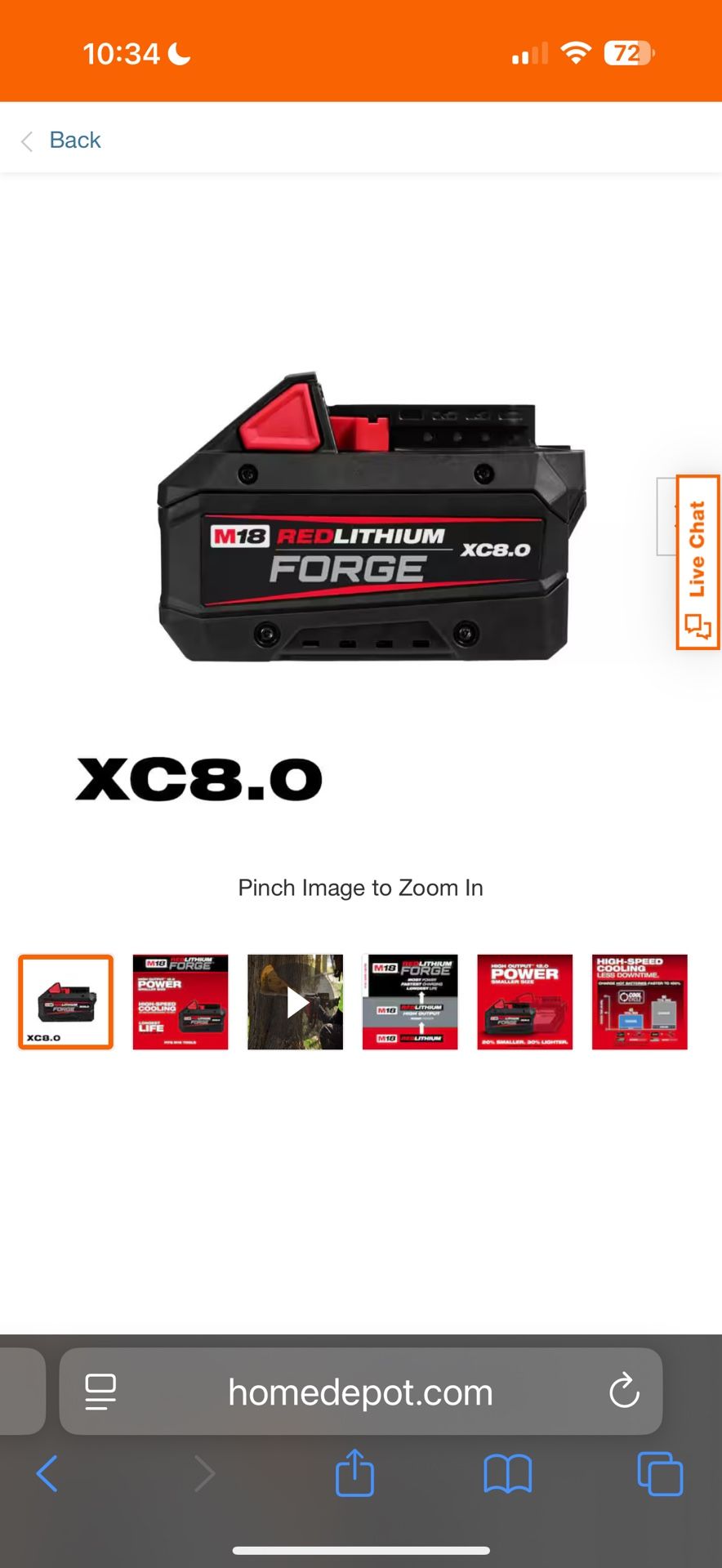Milwaukee Xc.8 Battery 