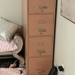 Pink File Cabinet 