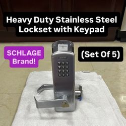 Heavy Duty Stainless Steel Lockset With Keypad (Set Of 5) ACCEPTING BEST OFFERS!