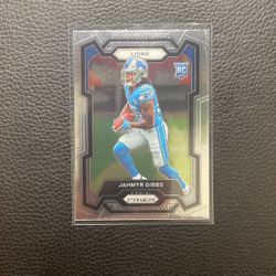 2023 Jahmyr Gibbs Prizm Rookie Card. Detroit Lions.