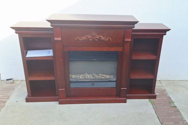 Barton 70" Media TV Stand for Portable Fireplace Bookcases Large Mantel Freestanding with 6 Book Shelfs

Brand new