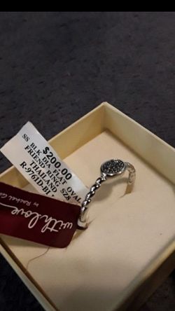 14 small black diamond ring