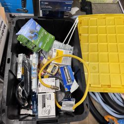 Assorted Bin With Supplies