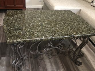 Coffee Table Solid Iron & Mármol