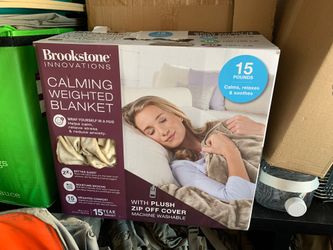 Calming weighted blanket Brookstone Innovations