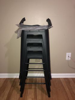 24" Metal Bar Stools Set of 2 - Brand New