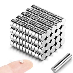 Mini Magnets - 200 Tiny Round Magnets for Crafts & Miniatures - 4mm x 2mm - Comes With Storage Case