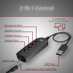 USB Control Module Only for Cyber Acoustics Stereo Headset AC-5812