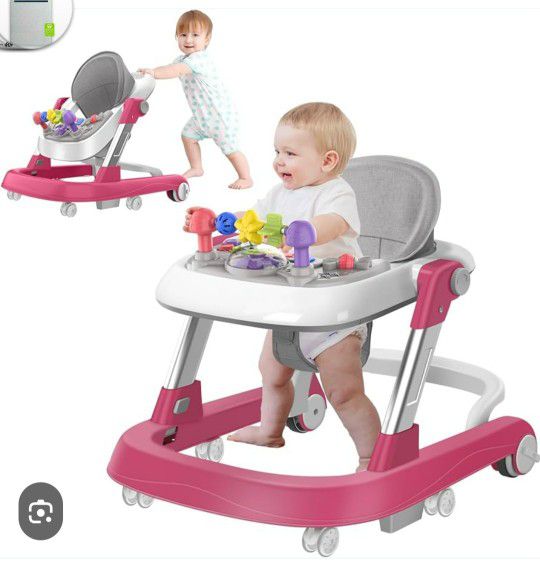 Baby Walker 3in1 Foldable Baby Walker And Baby Aktivity Center With Music And Toys, Tray 8 Gear Height Adjusment. New.