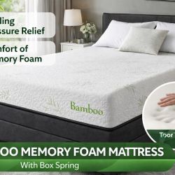 NEW Bamboo Memory Foam Mattress Box Spring All Sizes Free Delivery! 🚚 