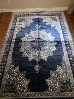 NEW Authentic Turkish Silk Rug Blue