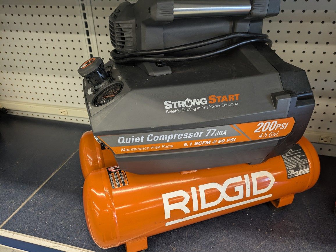 Ridgid 200 Psi 4.5g Quiet Compressor Used