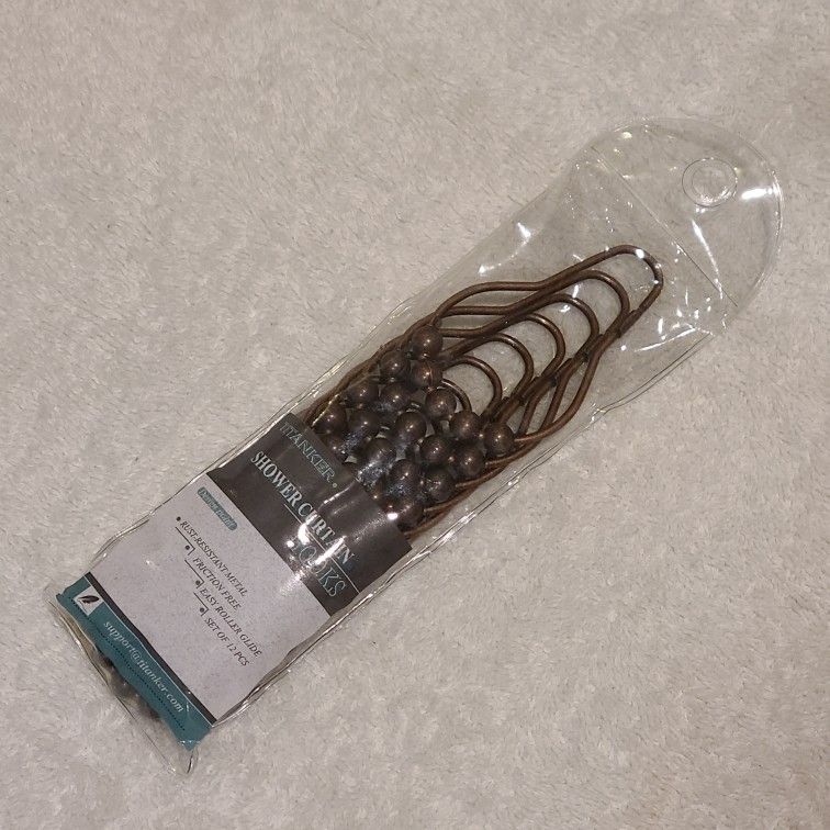 Shower Hooks. Full Set. Oil Rubbed Bronze. New.