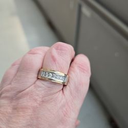 2 Tone Men's Diamond Ring