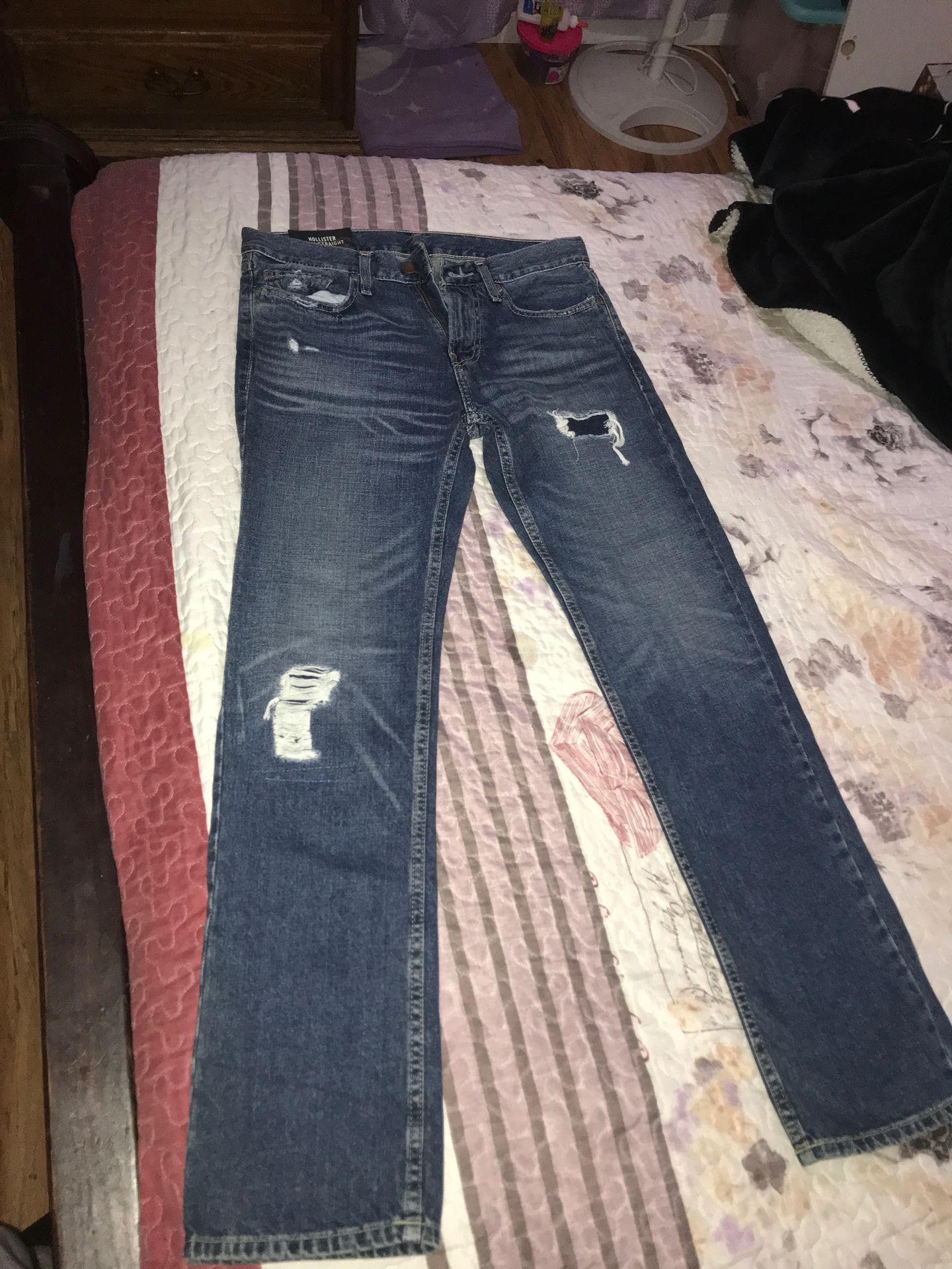 28x30 slim straight hollister pants new !