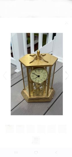 Vintage Kundo Solid Brass 400 Day Anniversary Clock Mantle West Germany