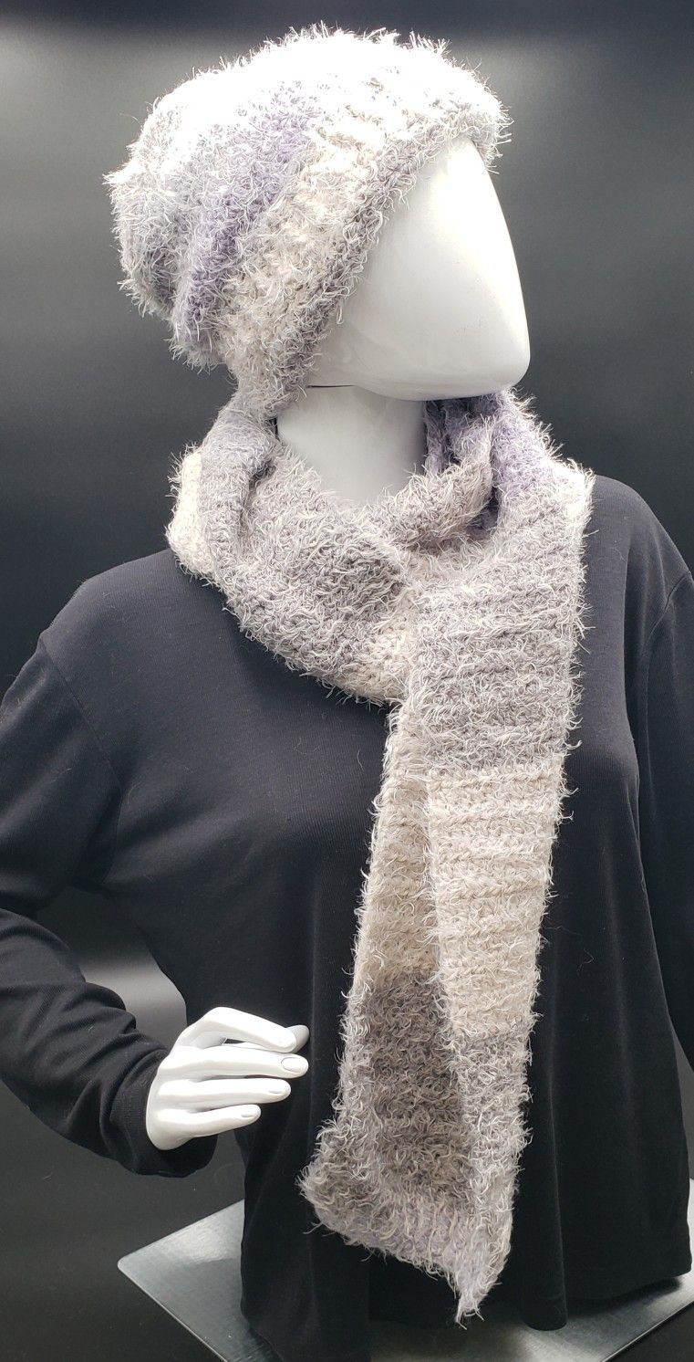 Womens beanie/scarf Set- Oversized Beanie & Extra Long Scarf