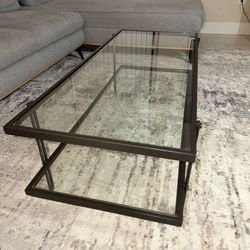 Glass/steel Living Room Coffee Table 