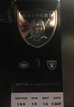 Raiders ticket!