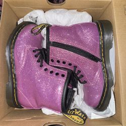 Glitter Pink Dr.Marten Shoes Size 9C
