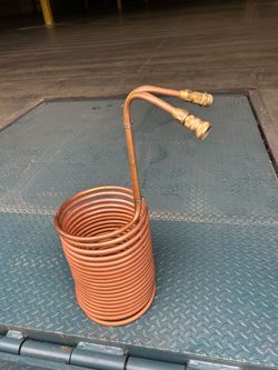 Copper immersion wort chiller