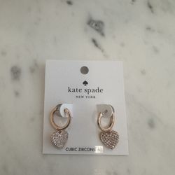 Kate Spade Rose Gold Heart Earrings