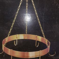 Macy's 1983 Solid Brass Pot Rack 16 1/2" In Diameter